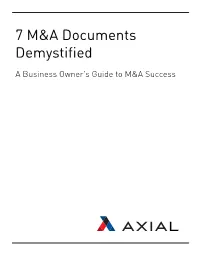 M&A Documents Demystified