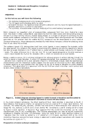 Module 8 : Carbonyls and Phosphine Complexes Lecture 1 : Metal