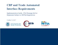 ACE NHTSA PGA Message Set IG