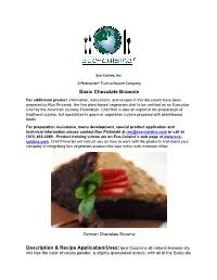 Basic Chocolate Brownie Description & Recipe Application/Uses: Eco