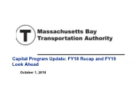 Capital Program Update: FY18 Recap and FY19 Look Ahead