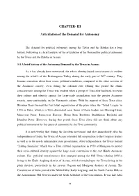 CHAPTER- III Articulation of the Demand for Autonomy