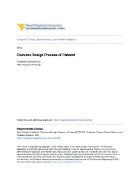 Costume Design Process of Cabaret