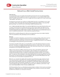 Natural Coco Mat Install Instructions