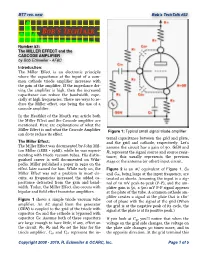 The Miller Effect and the Cascode Amplifier