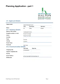 Planning Application - Part 1