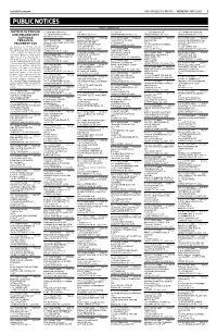 Public Notices First Insertion