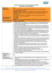 Recommendation 084 Trelegy and Trimbow in Chronic Obstructive