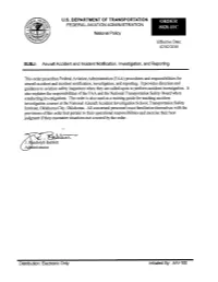 FAA Order 8020.11 C