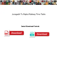 Junagadh to Rajkot Railway Time Table