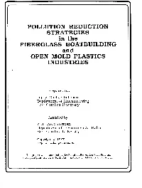 Pollution Reduction Strategies in the Fiberglass Boatbuilding and Open