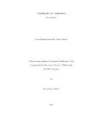 UNIVERSITY of CALIFORNIA Los Angeles Party Formation in the United States a Dissertation Submitted in Partial Satisfaction of Th