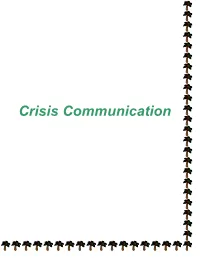 Crisis Communication