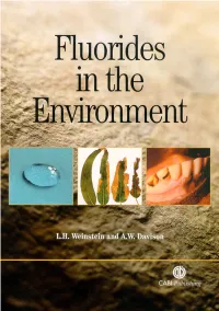 Fluorides in the Environment
