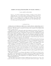 Limits of Pgl(3)-Translates of Plane Curves, I