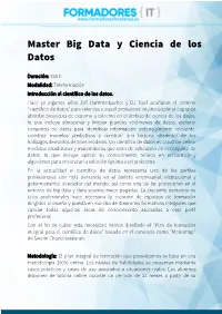 Master Big Data Y Ciencia De Los Datos