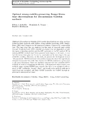 Optimal Strong-Stability-Preserving Runge–Kutta Time Discretizations for Discontinuous Galerkin Methods
