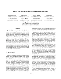 Richer File System Metadata Using Links and Attributes