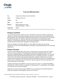 Technical Memorandum Purpose and Need Project Overview