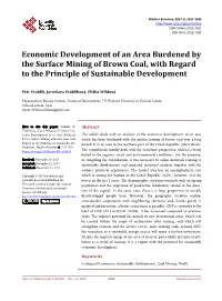 Economic Development of an Area Burdened by the Surface Mining of Brown Coal, with Regard to the Principle of Sustainable Development