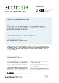 Financial Development and Ecological Footprint: a Global Panel Data Analysis