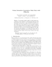 Frame Semantics Annotation Made Easy with Dbpedia