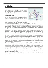 Grid Plan 1 Grid Plan