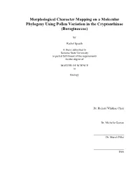 Morphological Character Mapping on a Molecular Phylogeny Using Pollen Variation in the Cryptanthinae (Boraginaceae)