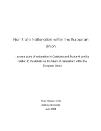 Non-State Nationalism Within the European Union
