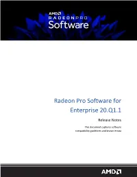 Radeon Pro Software for Enterprise 20.Q1.1