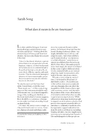 Sarah Song What Does It Mean to Be an American?