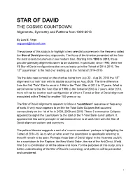 STAR of DAVID the COSMIC COUNTDOWN Alignments, Symmetry and Patterns from 1990-2013