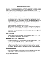 Summary of the Paycheck Fairness Act The