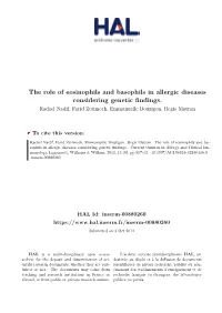 The Role of Eosinophils and Basophils in Allergic Diseases Considering Genetic Findings