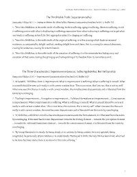 The Third Noble Truth: Cessation (Nirodha)