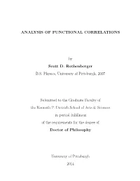 Analysis of Functional Correlations