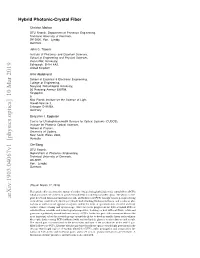 Arxiv:1903.04067V1 [Physics.Optics] 10 Mar 2019