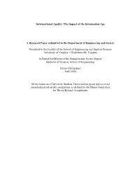 Informational Apathy: the Impact of the Information Age
