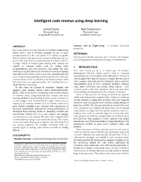 Intelligent Code Reviews Using Deep Learning