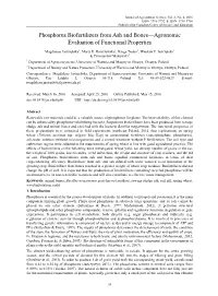 Phosphorus Biofertilizers from Ash and Bones—Agronomic Evaluation of Functional Properties