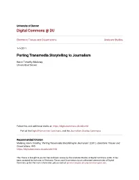 Porting Transmedia Storytelling to Journalism