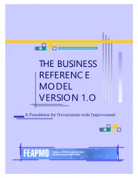 The Business Reference Model Version 1.O
