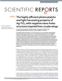 The Highly Efficient Photocatalytic and Light Harvesting Property of Ag-Tio2