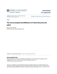 The Veil As Exception and Difference in French Discourse and Policy