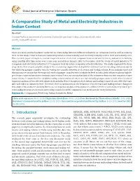 A Comparative Study of Metal and Electricity Industries in Indian Context