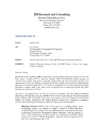 Appendix B1 Cultural Resources Report