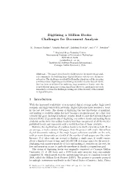 Digitizing a Million Books: Challenges for Document Analysis