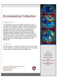 Ecclesiastical Collection