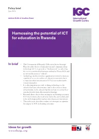 Harnessing the Potential of ICT for Education in Rwanda