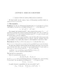 LECTURE 9: MORE on CURVATURES 1. Various Types Of